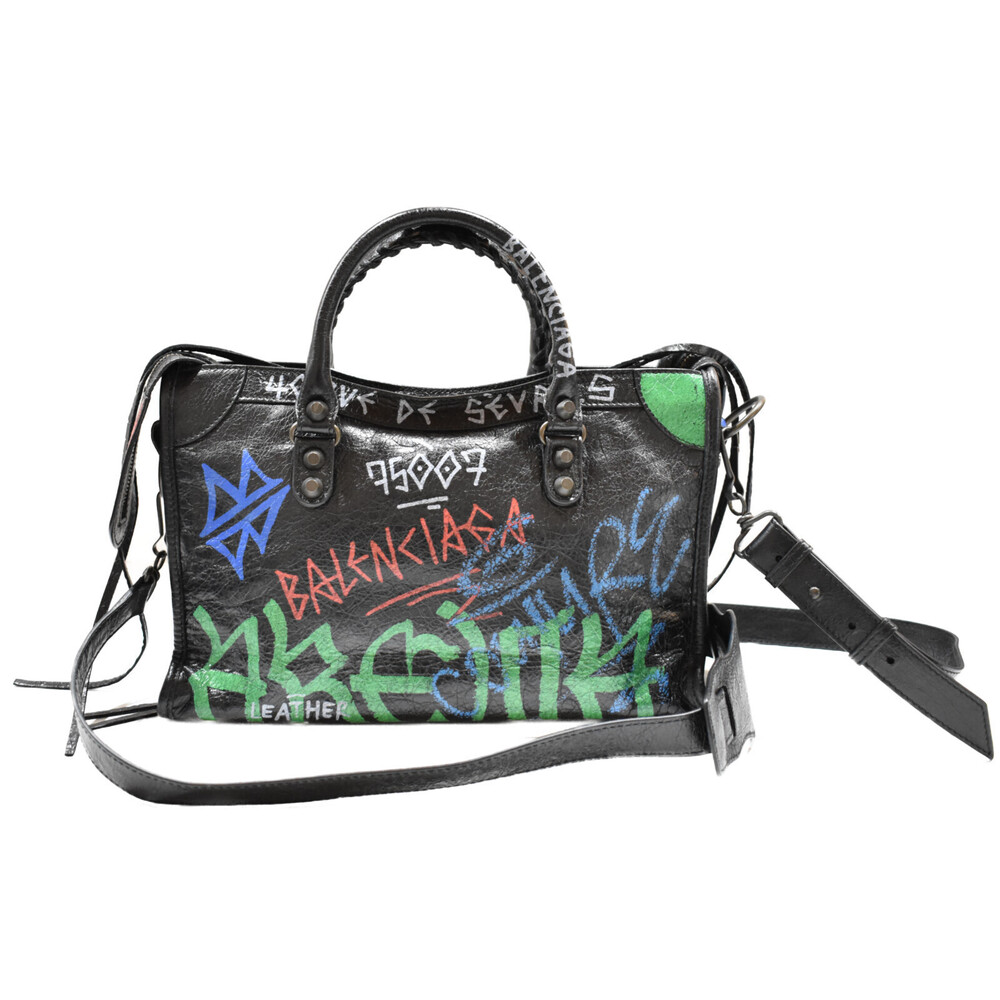 Balenciaga bag Classic handbag multicolored mirror Shoulder City black